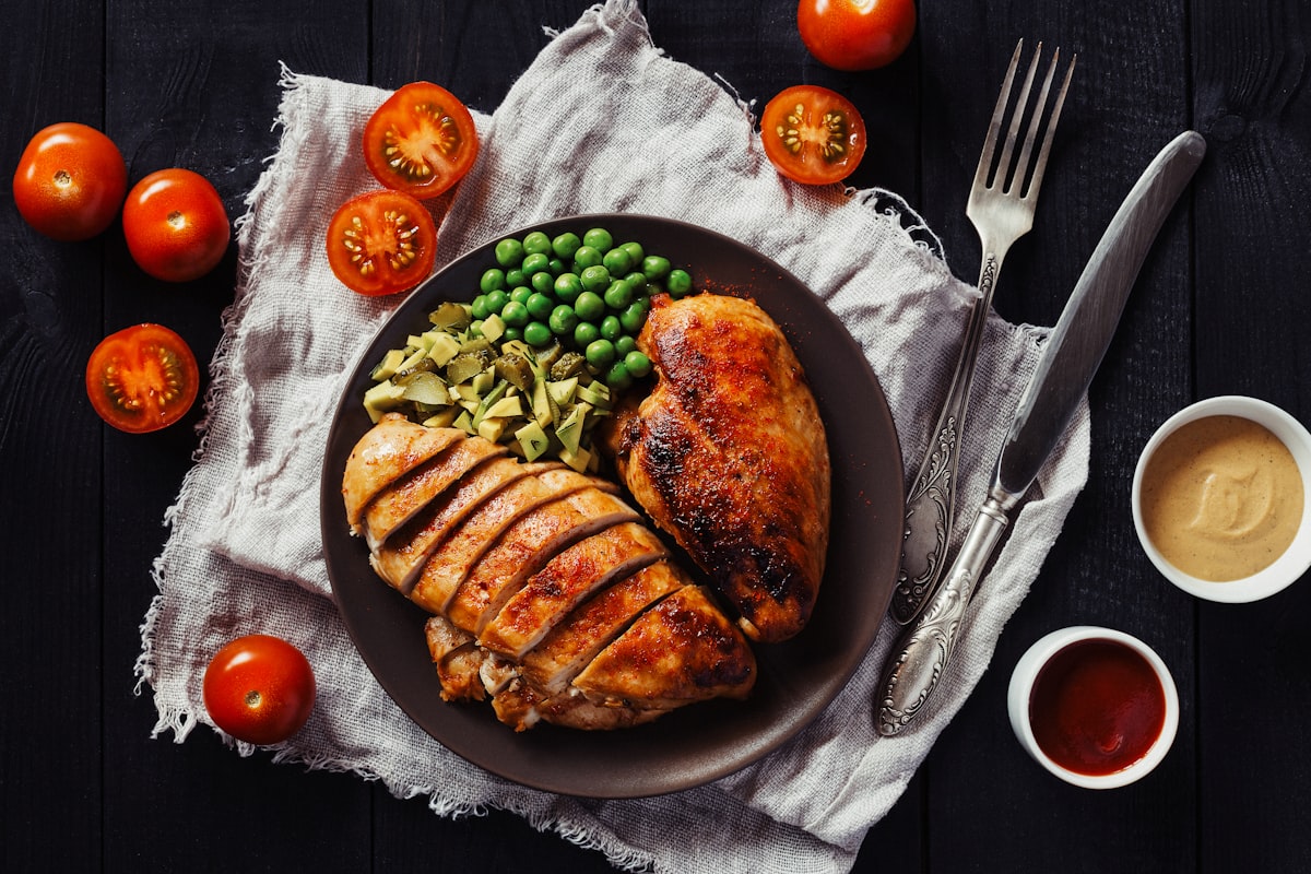 Men practicing healthy nutrition